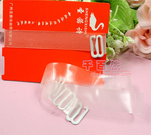 Transparent yarn mill shoulder strap 1.5cm electrostatic buckle double-shoulder underwear belt shoulder strap pectoral girdle