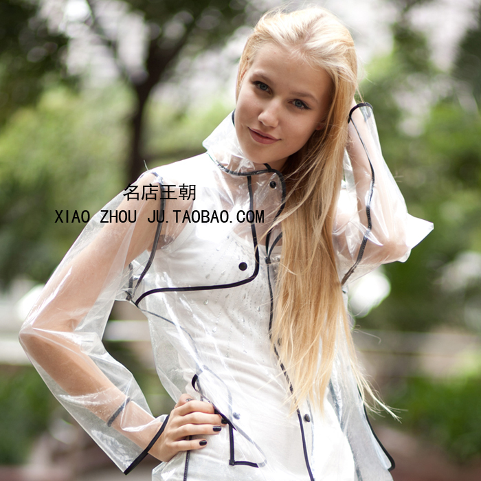 Travel long design raincoat female adult raincoat fashion raincoat fashion ride Burberry poncho