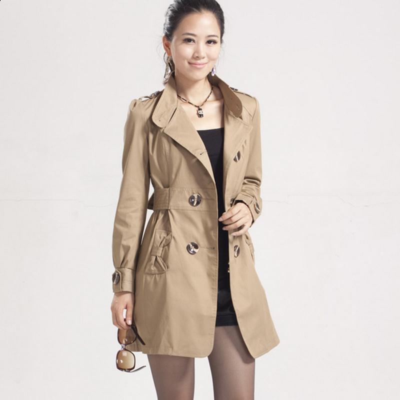 Trench 2012 spring and autumn outerwear women's medium-long trench outerwear 1312