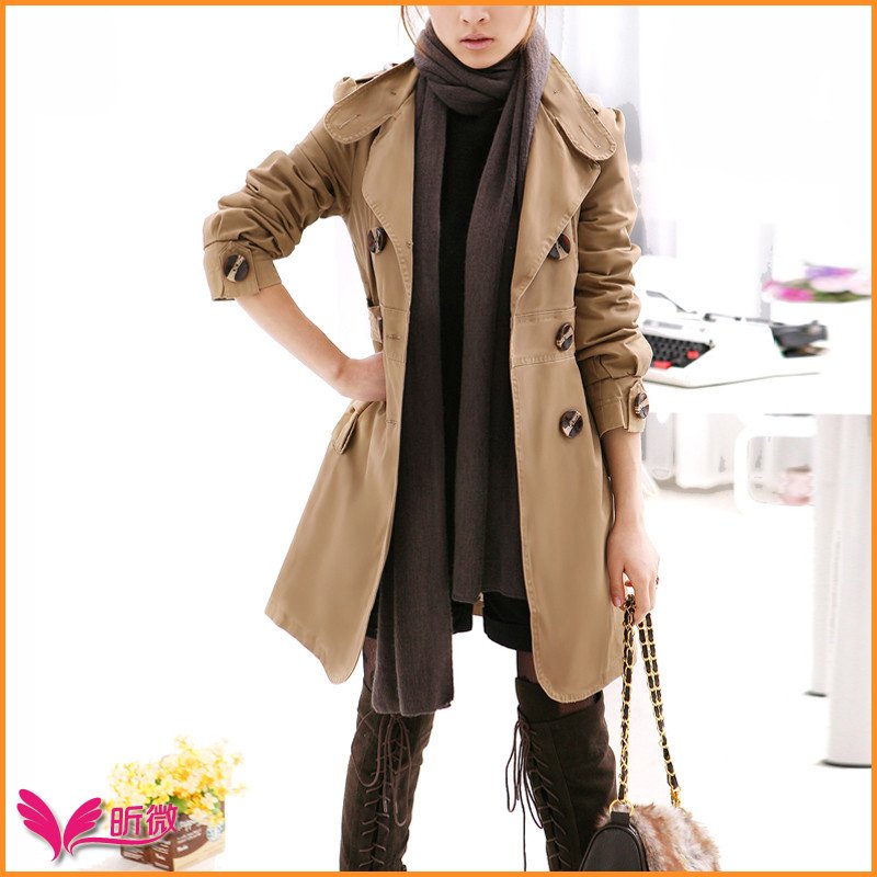 Trench 2012 spring and autumn outerwear women's medium-long trench outerwear 1312 ladies's windbreaker