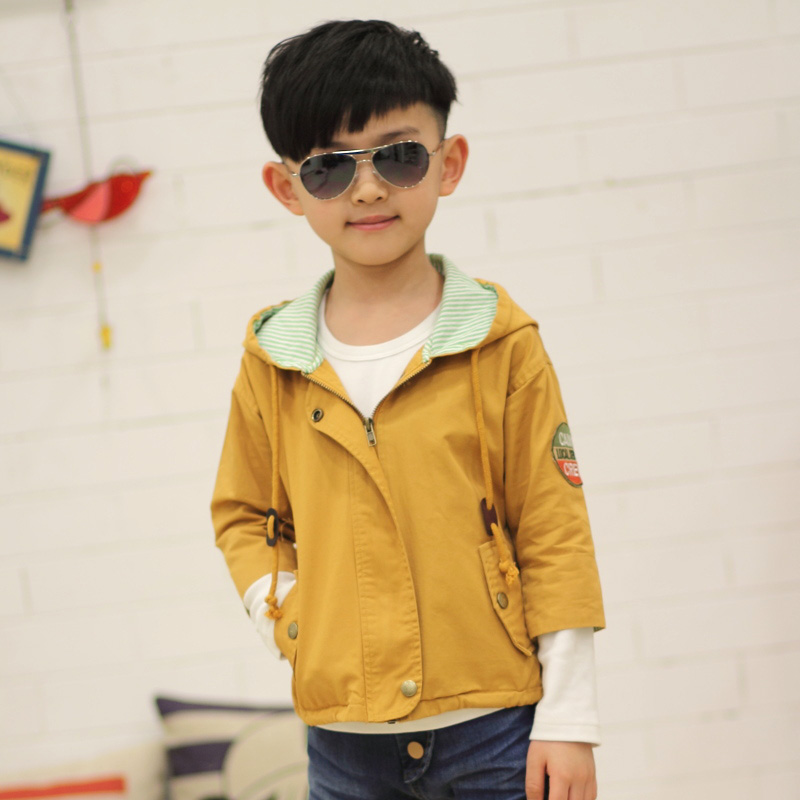 Trench children's clothing male child spring 2013 male child trench outerwear baby all-match three quarter sleeve