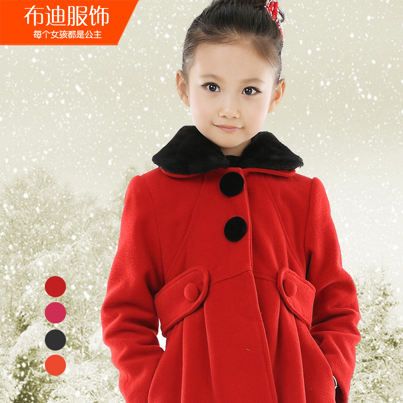 Trench female child outerwear children's clothing winter trench quality fashion child trench