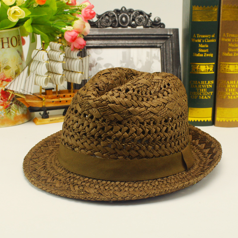 Trend jazz hat knitted strawhat fedoras