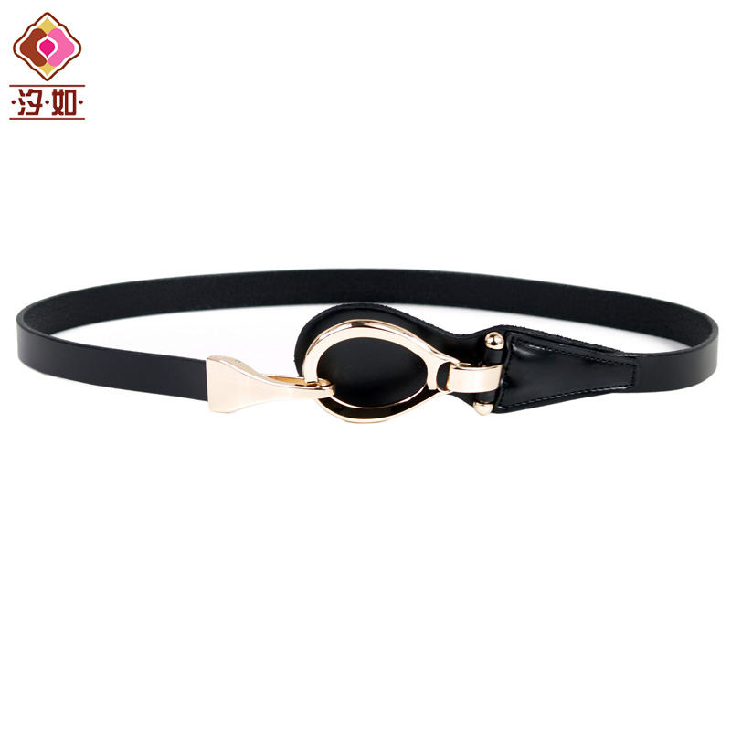 Trend leather women's strap fashion all-match genuine leather waist of trousers belt black