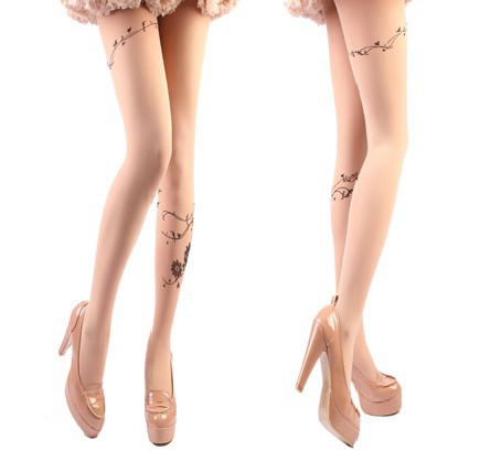 Trendy Sexy Tattoo Pattern Temptation Sheer Pantyhose Tights Stockings Leggings more styles for opitions