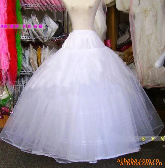 Triangle - wire , double-layer gauze expansion bottom slip wedding dress hard yarn pannier (WS002)