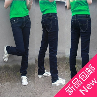 Trousers tight mid waist jeans casual pants female skinny pants pencil pants plus size