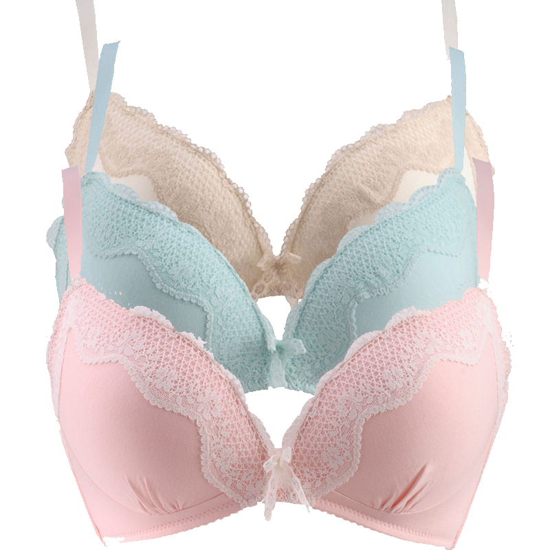 TS-0035, Maniform - cotton wireless thick cup push up bra 20810339 81339,FREE SHIPPING