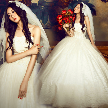 TSDJY--The Korean Princess Korean Bra Bridal wedding dress 2012 winter wedding pregnant women can wear the latest 7010