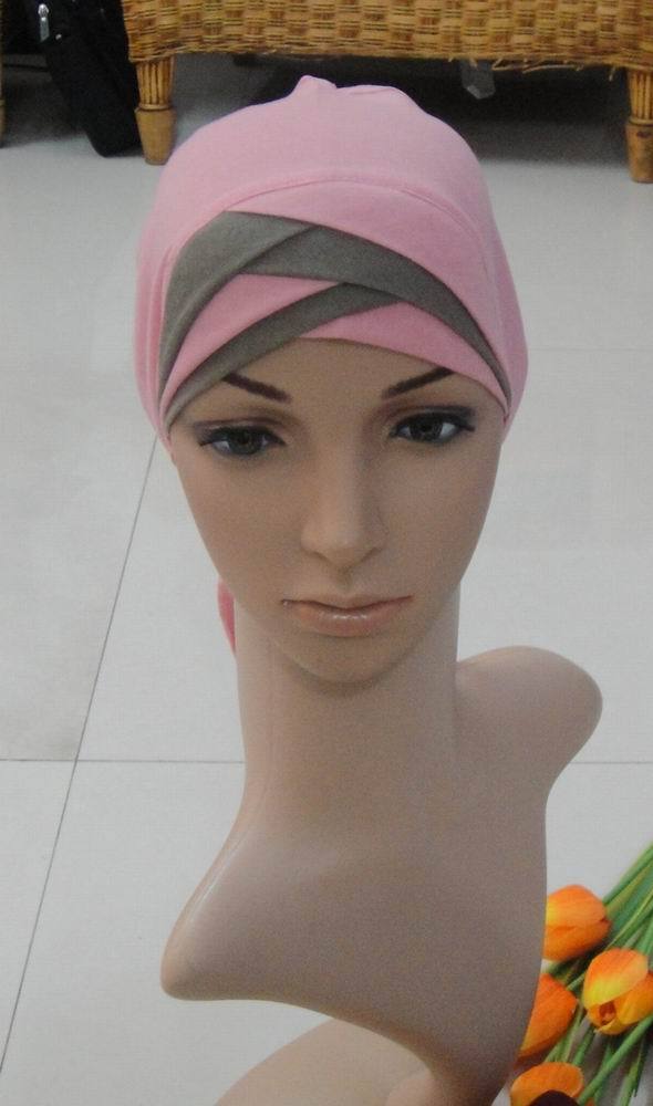 Tt395 cotton two-color cap fashion personality paragraph cap bandage muslim hijab ,Free shipping