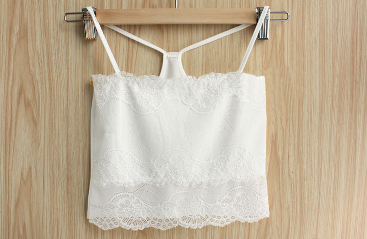 Tube top lace decoration