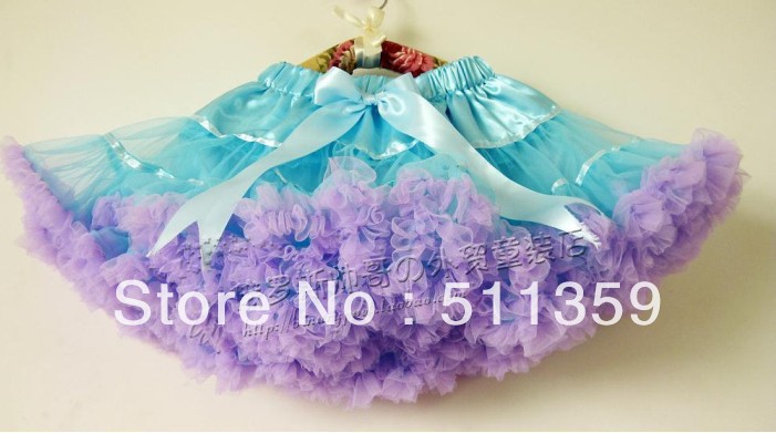 Turquoise with lavender ruffle pettiskirts girl's skirts tutus 5 pcs/lot free shipping