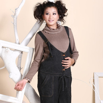 Turtleneck plaid basic shirt autumn and winter maternity clothing cotton jersey autumn clothing