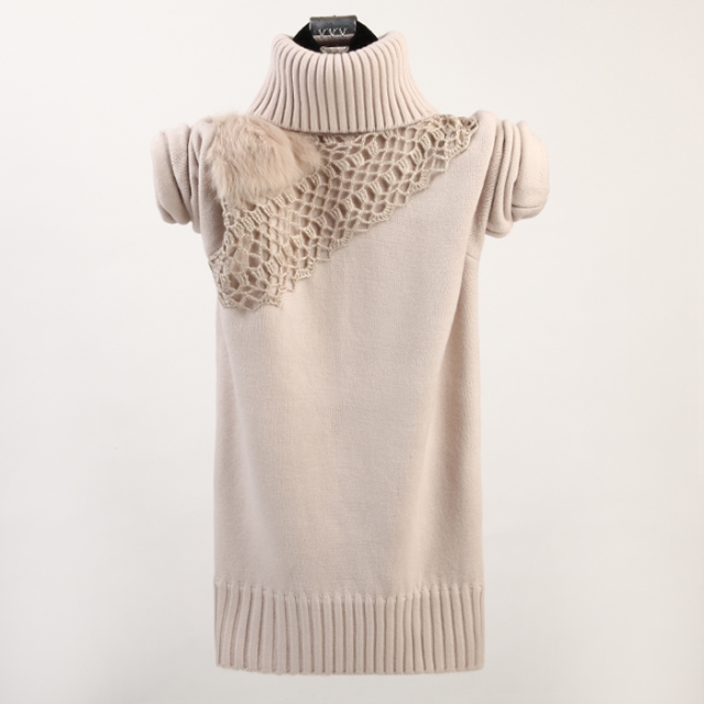Turtleneck thickening sweater female short design long-sleeve sweater  free shipping
