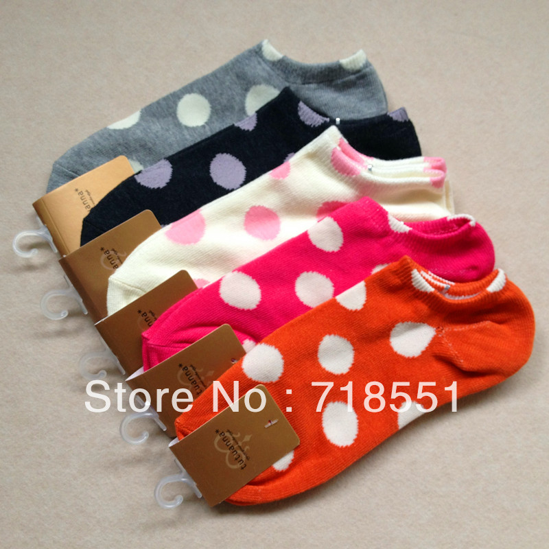 Tutuanna 100% cotton female socks women's spring and summer 100% cotton sock slippers dot sock