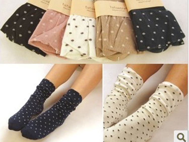 Tutuanna female socks women's 100% cotton socks pile of pile of socks