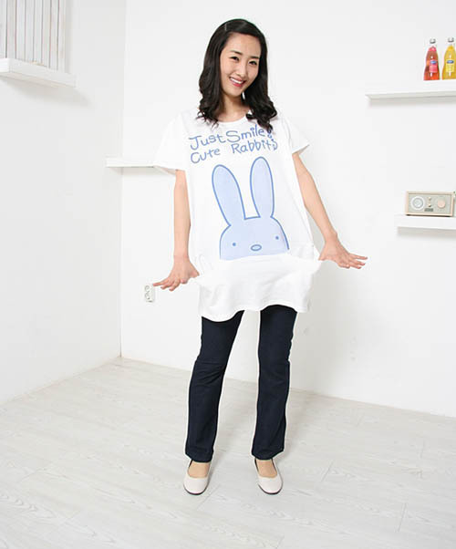 Tys1484 maternity clothing rabbit ears short-sleeve top maternity short-sleeve loose long-sleeve