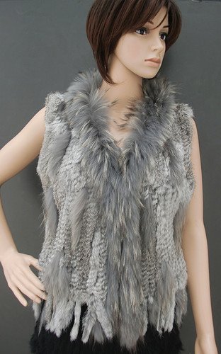 U Pick Rabbit Fur & Raccoon Fur Coat Jackets Collar