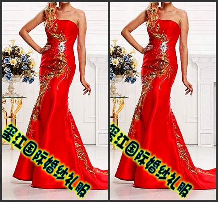 Ultimate luxury crystal formal dress formal dress toast the bride married formal dress evening dress xj2299