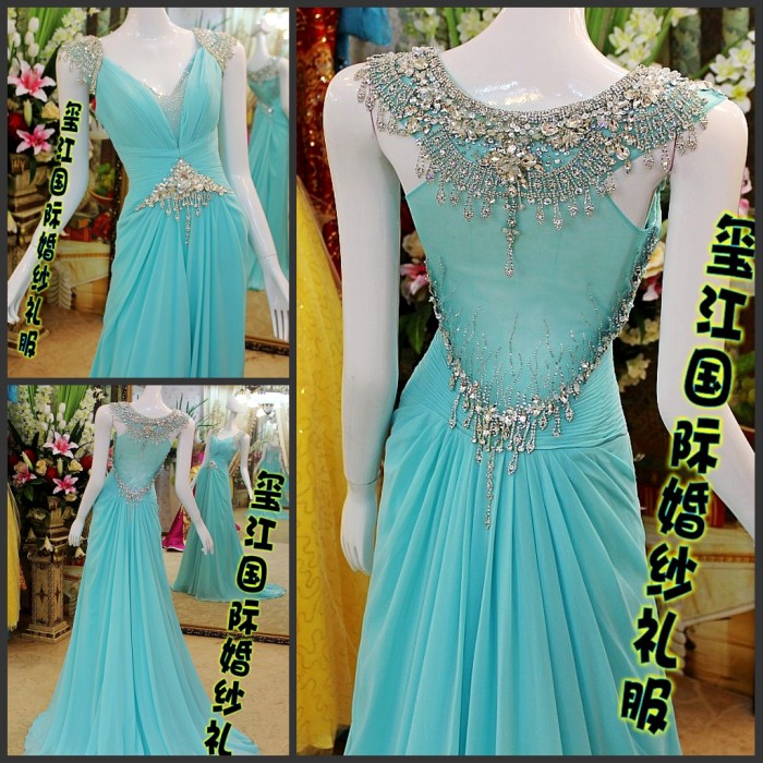 Ultimate luxury crystal formal dress formal dress toast the bride married formal dress evening dress xj50112