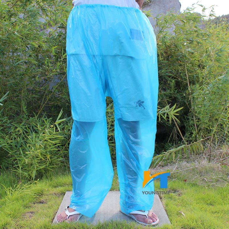Ultra-light eco-friendly disposable raincoat blue disposable rain pants 3 silk