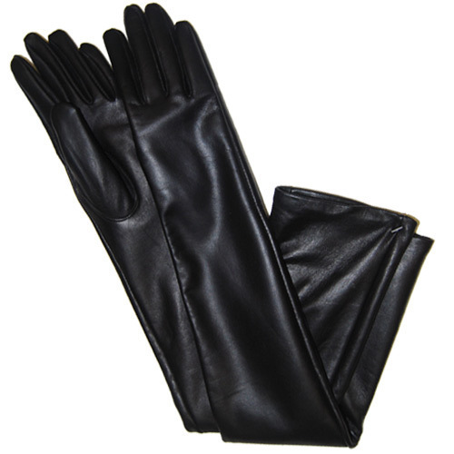 Ultra long genuine leather long gloves long arm sleeve top women's winter sheepskin long design leather gloves