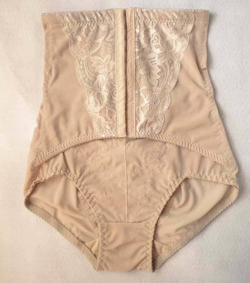 Ultra-thin drawing abdomen pants ultra high waist abdomen drawing postpartum body shaping panties shorts