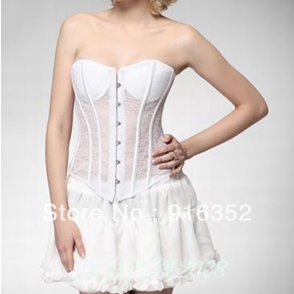 Ultra Thin Invisible Full Spiral Steel Corset Bustier Waist Cincher Body Shaper wholesale free shipping