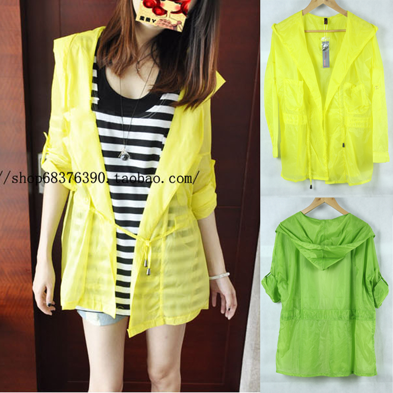 Ultra-thin sun protection clothing long-sleeve transparent cardigan female anti-uv coat sun protection clothing beach