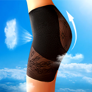 Ultra-thin type breathable elastic abdomen drawing butt-lifting pants sexy lace plastic pants black s57