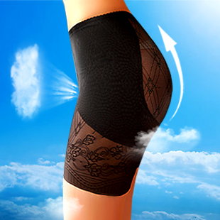 Ultra-thin type breathable elastic abdomen drawing butt-lifting pants sexy lace plastic pants black s57 underwear
