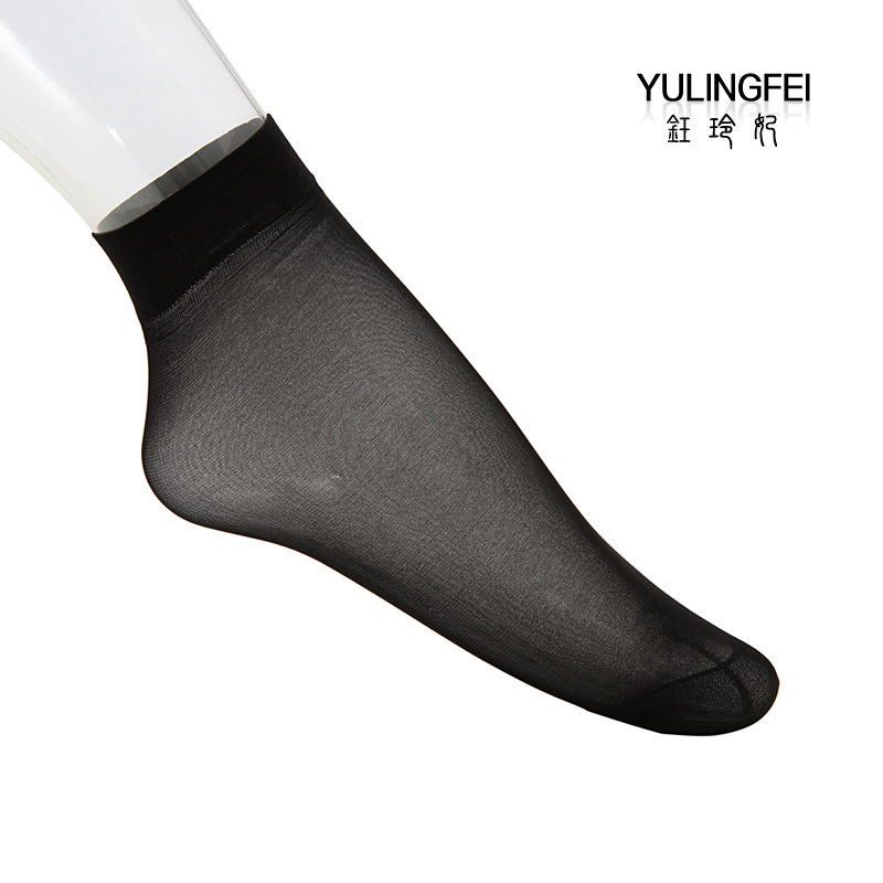 Ultra-thin velvet sock women's wire socks transparent invisible short stockings oftoe