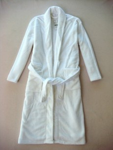 Ultrafine fiber bathrobe terry cloth robe white super absorbent