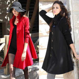 Ultralarge 248 plus size wool overcoat trench outerwear maternity clothing woolen outerwear