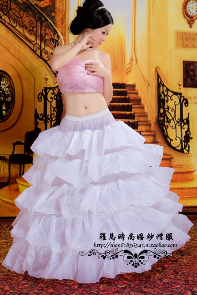 Ultralarge ruffle pannier bride , suzhou wedding dress