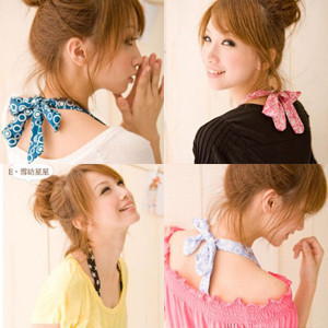 Ultralarge stereo chiffon silks and satins bow steps halter-neck shoulder strap chiffon decoration belt underwear bra bandeaus