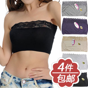 Underwear female tube top tube top modal cotton lace around the chest 25g