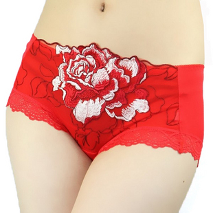Underwear lace collagen seamless panties sexy peony embroidery panty jy002