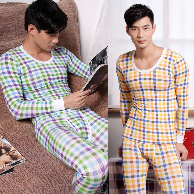 Underwear male long johns o-neck modal thin thermal basic t-shirt g100791 separate top