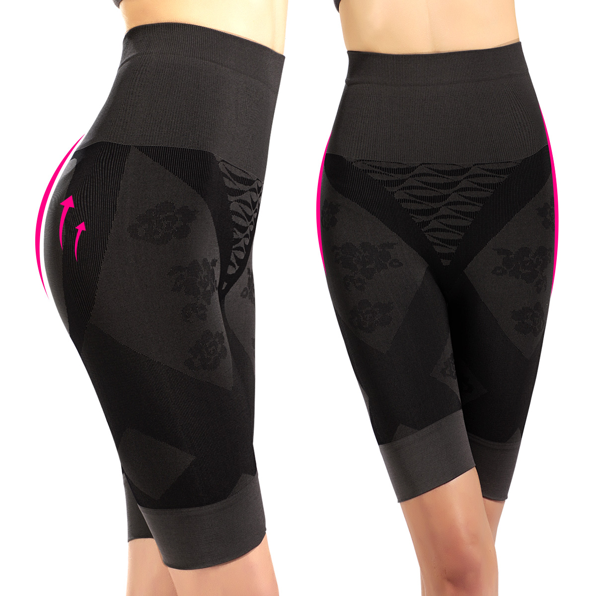 Underwear rose jacquard butt-lifting slender waist high waist slimming body shaping beauty care pants 2 m