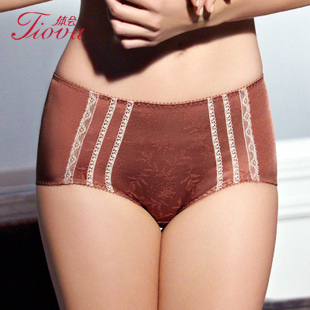 Underwear series solid color fashion lace butt-lifting high waist trunk np0421