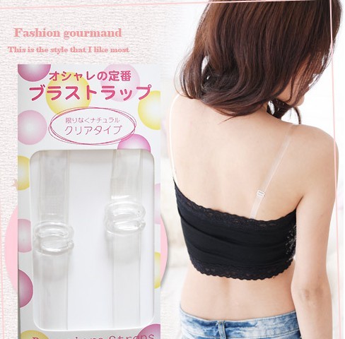 Underwear shoulder strap invisible tape pectoral girdle bra with underwear shoulder strap halter-neck transparent shoulder strap