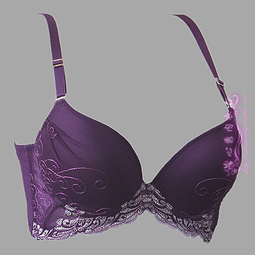 Underwear side gathering plunge push up bra