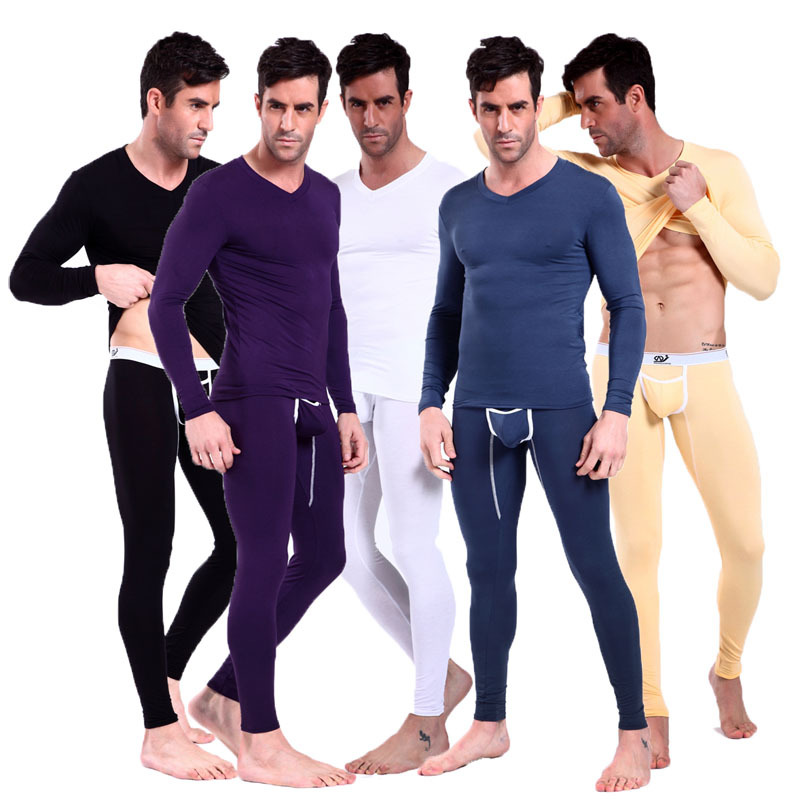 Underwear thin male long johns modal low-waist legging spring and autumn line pants cotton wool pants 7032