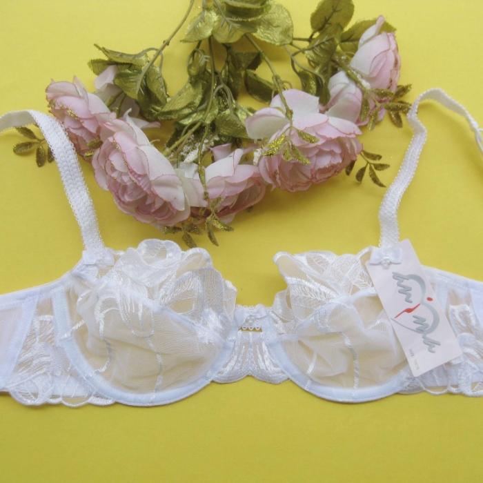 Underwear white exquisite lace transparent ultra-thin bra 70c75c75d 80d85d90d cw062