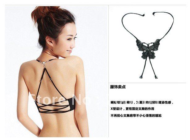 Underwear with non- hanging neck back bow with diamond straps underwear bra straps