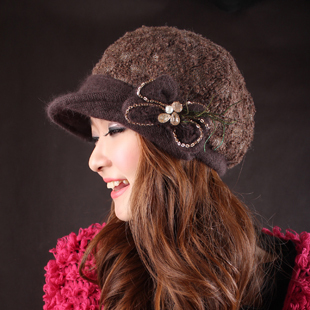 Unique chain butterfly small personalized fashion cap honeycomb cap autumn and winter millinery ht2281