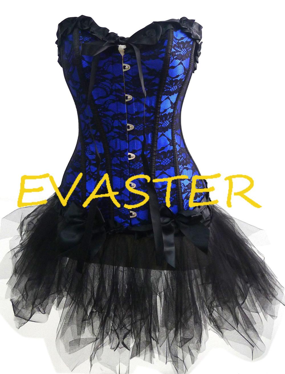 Unique Charming Pretty Blue Lace Burlesque woman sexy ladies corsets