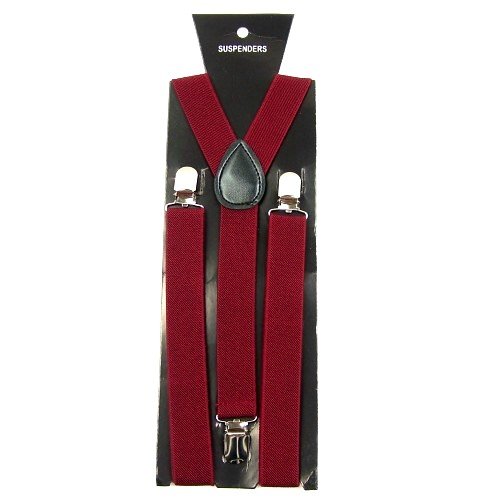 Unisex Adjustable Clip-on Slim 2.5cm width suspenders braces BD805