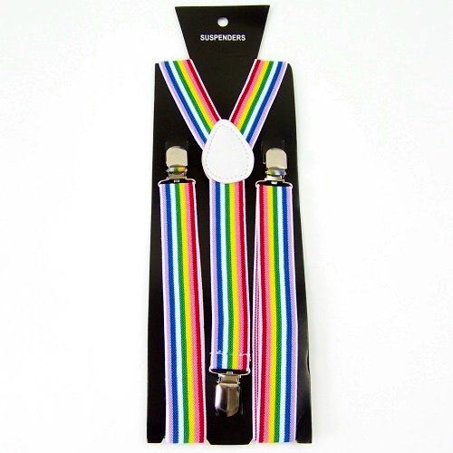 Unisex Adjustable Clip-on Slim 2.5cm width suspenders braces BD866